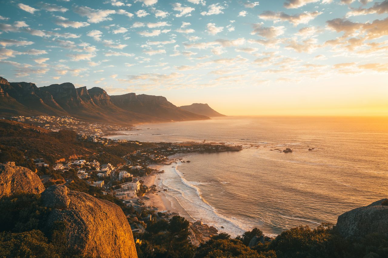 Rocky peaks above the Atlantic coast, Cape Town