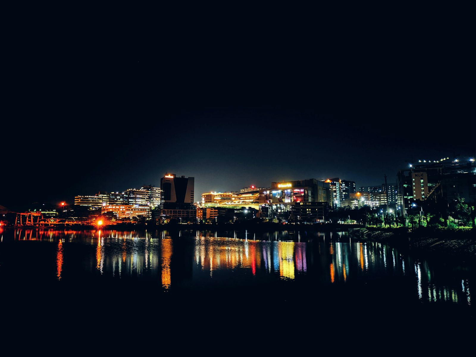 Hyderabad skyline at night