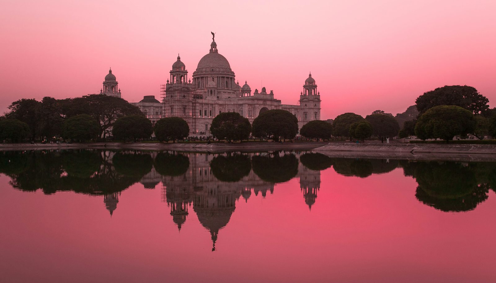 The Victoria Memorial at dusk, Kolkata